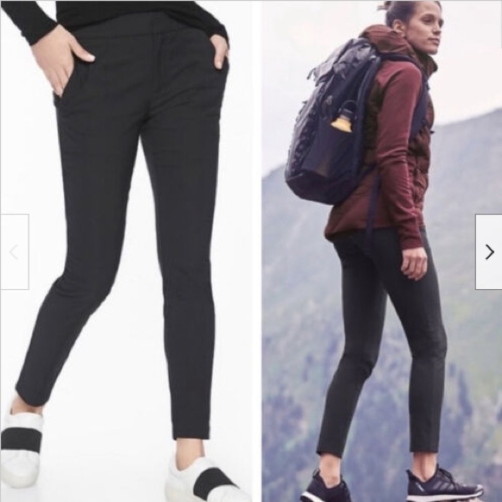 Athleta Wander Stash Skinny Pant Black Stretch Sz 12